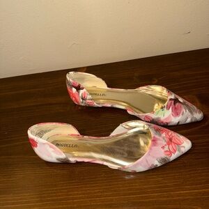 MARELLA Women's Floral Flats - Pink and White